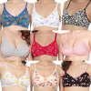 Pack Of 6 Classic Cotton Bra For Girls With Multicolor