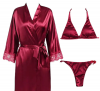 Silk Wear - Women 3 Piece Sexy Nighty Sleepwear