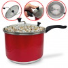Panela pipoqueira n0 20 aluminio com tampa de vidro 4 litros.