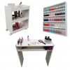 💅 Kit Manicure: Mesa + Prateleira + Carrinho 3 Bandejas
