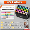 🔸 Marcadores Dupla Ponta – 24 a 120 Cores com Tinta à Base de Álcool 🎨 Perfeitos para lettering, ilustrações e artesanato! 🖌️ Tinta vibrante e durável. 👉 Veja aqui: