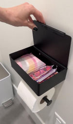 Porta papel higiênico com suporte