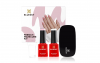 Bluesky Gel Nail Polishes French Manicure Set 80523 Clear Pink 80526 Studio White 5ml each 6W LED Lamp Mini Stamper
