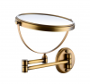 DOLPHY Bronze 5X Magnifying Shaving & Makeup Mirror - 8 inch, ?Round, Wall Mount, Framed
