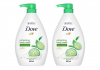 Dove Refreshing Body Wash, with Cucumber & Green Tea Scent, for Soft, 24hr Moisturised Skin, 800ml (Pack of 2)