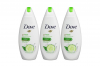 Dove Go Fresh Cool Moisture Fresh Touch Body Wash Cucumber and Green Tea 16.9 Oz / 500 Ml (Pack of 3)