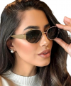 New Specs SILVER METAL FRAME OVAL SHAPE UV 400 PROTECTION UNISEX SUGLASSES