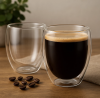 Kit 2 copos café parede dupla