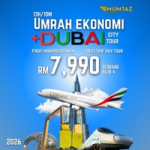 UMRAH EKONOMI + DUBAI CITY TOUR + FREE TAIF DAY TRIP