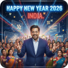 Happy New Year 2026 India 💐 From ઋષભ સંઘવી