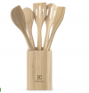 Conj. utensílios bambu