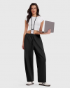 Linen Barrel Baggy Pants