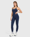 Cross Back Workout Sets Top & Leggings