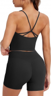 Cross Back-Padded Gym Short Set
