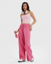 Linen Straight Legs Side Slit Hem Pants