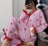 Pijama coração listras