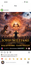 John Williams Homenaje Sinfónico 26/sept - Santiago