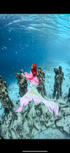 BAJU & TUDUNG SWIMMING MERMAID