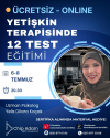 YETİŞKİN TERAPİSİNDE 12 TEST EĞİTİMİ-TEMMUZ