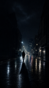 Shadow in the rain