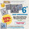 6th ANNIVERSARY SALE - GET 50% OFF ALL SHOP PATTERNS!!!
